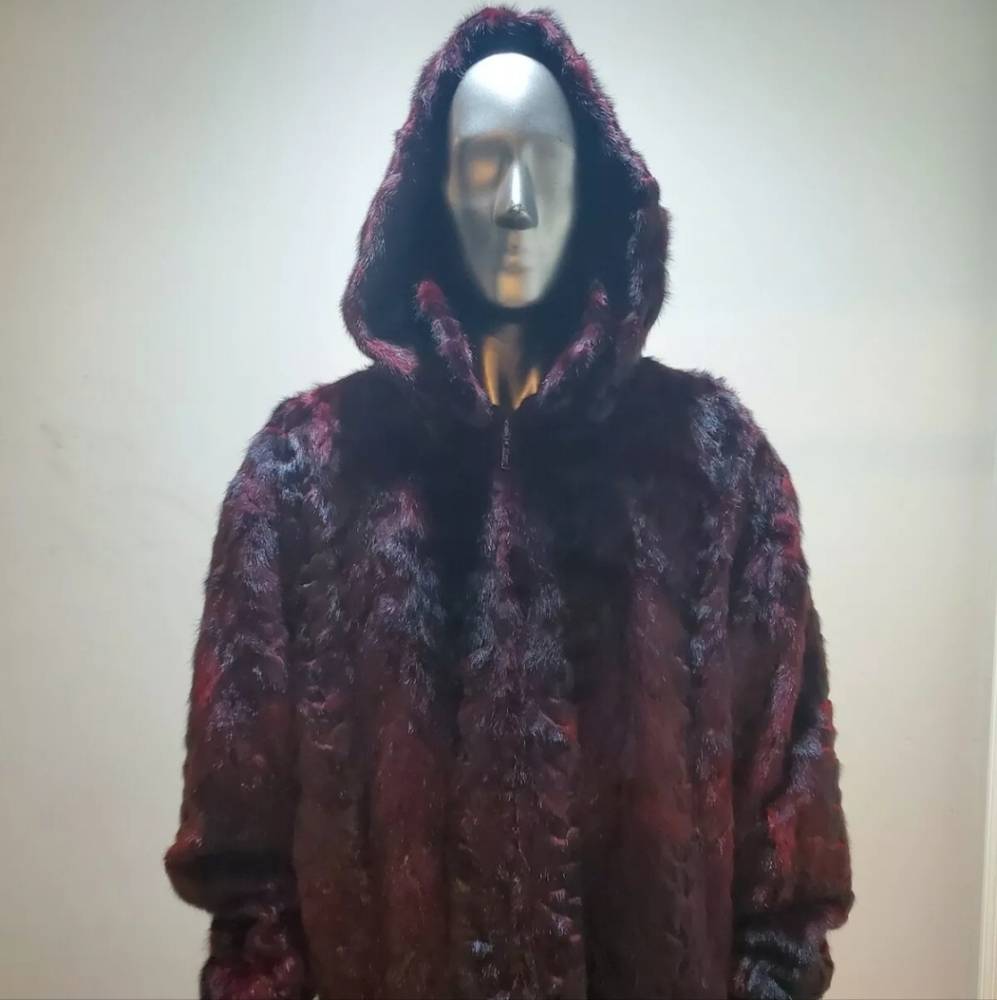 Eizzo damselle mink fur coat jacket.